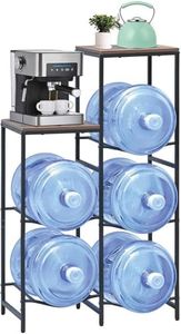AKACIJA 5 Gallon Water Jug Holder, 3 Tiers Water Jug Holder, Heavy Duty Water Bottle Holder, Detachable Water Jug Rack Organizer with 5 Slots for Kitchen, Office, Living Room (5 - Slot)