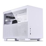 Lian Li Q58W3 Mini Computer CaseI Gaming Aluminium Cabinet, PC Cabinet I Chassis with PCIe 3.0 Riser Cable I Supports Mini-ITX - White (G99.Q58W3.in)
