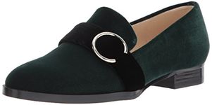 NINE WEST Women's HUFF Loafer Flat green Size: 3.5 UK