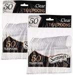 [100 Count] Settings Plastic Clear 