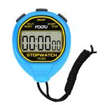 FCXJTU Digital Simple Waterproof Stopwatch, No Bells, No Alarm, No Calendar, Basic Operation, Large Display, ON/Off, Silent Pure Stopwatch for Swimming Training Coaches Referees Teachers (Blue)