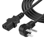 CERRXIAN 3.9FT 18AWG NEMA 5-15P to IEC 320 C13 Computer Power Cord,10A/250V, 3 Prong AC Power Cord Cable for TV, Computer, Printer, Radio, Monitor, Laptop and More