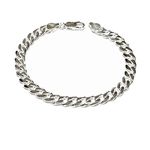 Treasure Bay Mens Solid 925 Sterling Silver Chain Bracelet - 7mm Width Available in 19.5cm and 21cm (18)