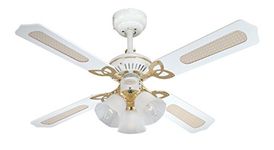 Westinghouse Princess Trio 105 cm/ 42-inches Ceiling Fans, White-White Cane/ White