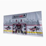 HockeyShot Crowd Goes Wild - 7'x10' Heavy Duty Hockey Shooting Tarp for All Skill Levels, Garage & Wall Protection, Easy to Install & Remove, Pockets for Target Practice.