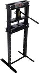 Steel Hydraulic Shop Press with Adjustable Height 12 Tons Capacity H-Frame Garage Floor Adjustable Shop Press with Plates Adjustable Working Table Performance Tool Bottle Jack Hydraulic Power Unit