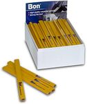 Bon 84-842 7-Inch Carpenter Pencil, Black Medium Lead with Yellow Casing, 72-Pack