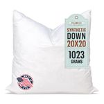 Pillowflex Synthetic Down Pillow Inserts For Shams Aka Faux/Alternative 50cm x 50cm (20 Inch By 20 Inch)