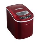 Panana Smart Countertop Ice Makers,Automatic Clean,Portable Ice Maker 9 Cubes Ready in 7-10min,26lbs/24H,for Home Kitchen Party Camping, Red