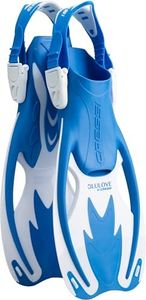 Cressi Rocks fins Short Adjustable Open Heel Fins, Blue/White, S/M