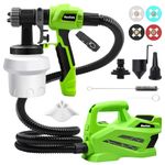 MaxAwe Split Paint Sprayer, 800W High Power Electric Spray Gun with 3 Spray Modes & 4 Nozzles, 800ml Detachable Tank for Painting Furniture Fences Walls