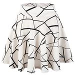 Noelia Girls Kids Skater Skirts with Attached Inner Shorts (7-8 Years, White)