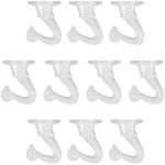 Aidoclip Ceiling Swag Hook Sets - Heavy Duty Hooks with Mounting Hardware for Hanging Plant, Ceiling or Extender Chains - Easy Install with Screws/Brackets (10 pcs - White)