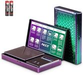 ACCT Digital Pocket Scale, Mini Scales, 0.01g x 500g, Food Scale with LCD Backlit, Gram and oz 6 Units, Tare, Accurate Jewellery Scales (Green)