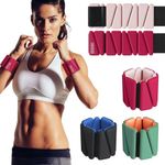 SPORTBIT Wrist Weights for Women - Pair of 1lb Platinum-Cured Silicone Wrist and Ankle Weights, Adjustable, Durable, Non-Slip Design, Ideal for Strength Training, Yoga, Running and Home Activities