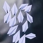 100PCS Premade White Origami Paper 