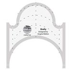 Creative Grids Machine Quilting Tool Shelly – CGRQTA8 – Made in USA Non-Slip Grip Acrylic Quilting & Sewing Template Ruler for Free-Motion Quilt Patchwork Design Sewing & Longarm Machines on Domestic