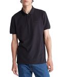 Calvin Klein Men's Tech Zip Polo, Black Beauty, Large