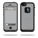 MightySkins Skin Compatible with LifeProof iPhone 5/5s/SE Case fre Case wrap Sticker Skins Gray Chevron