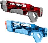 Artcool 2Pcs Powerful Electric Water Gun Fast Auto Suction,Full Auto 220+ Continuous Water Pistol Up to 22-26FT Range,IP67 Waterproof Squirt Guns for Adults/Kids(Red+Blue)