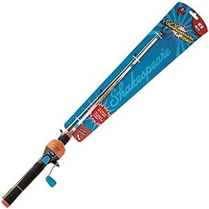 Shakespeare Cosmic Spinning Combo, Children's Fishing Rod and Reel Combo Set, Spincast Combos, Allround Fishing, Kid's Ready to Fish Setup with Line, Unisex, Orange, 1.40m | 10-35g