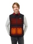 ORORO Men's Heated Gilet with 90% Down, Lightweight Heated Down Vest with Battery Pack (Neutral Black,M)