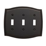 Baldwin 4780.112.CD Colonial Design Triple Toggle Switch Plate, Venetian Bronze