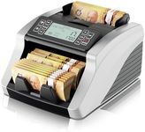 Aneken Money Counter Machine, Value Counting, UV/MG/MT/IR/DD Counterfeit Detection, 3.7" LCD Display Cash Counting Machine, CAD Bill Counter,1200 Bills/min, Silver