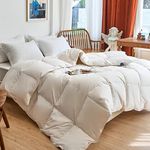 Royal Elite-Feather Down Duvet King Size-Made in Canada-Luxurious Oeko Tex Cotton Shell-Canadian Feather&Down Comforter-All Season Hotel Down Duvet Insert