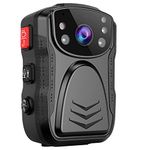 (Latest Gen) PatrolMaster 1296P UHD Body Camera with Audio, 2 Inch Display, Night Vision, Waterproof, Shockproof, Body Worn Camera with Compact Design, Police Camera for Law Enforcement (64GB)