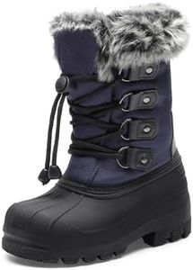 DREAM PAIRS Boys & Girls Knee High Winter Snow Boots Toddler/Little Kid/Big Kid,Size 10 Toddler,Navy,Maple