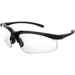 Global Vision Eyewear Apex +150 Series Sunglasses with Matte Black Frame and Clear Safety Lenses