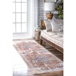 nuLOOM Vintage Ehtel Medallion Area Rug, 5' x 7' 9", Rust