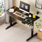 Lukzer Electric Height Adjustable Desk with USB & Type-C Ergonomic Work from Home Study Table Digital Display Advance Memory Preset Sit Stand Table DIY | 3 Years Warranty (EST-003/UC-Black & Black)