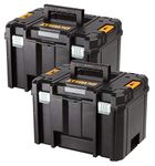 DEWALT DWST1-71195 TSTAK VI Deep Tool Storage Case Heavy Duty 23L-Twin Pack Without Tray and Inlays, Black