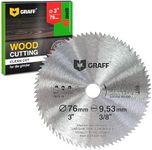 3 Inch Circular Saw Blade for Wood, Plywood, Laminate, Drywall, Plastic – 80T Wood Cutting Disc with 3/8 Inch Arbor from GRAFF