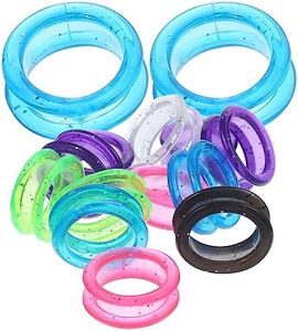 TEHAUX 12pcs Silicone Finger Rings, Grooming Scissor Finger Rings 25mm Diameter Round Shear Finger Ring Inserts Protector Barber Clippers Thumb Professional (Random Color)