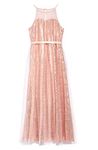 Fairy Dolls Girls Sequins A Line Maxi Gown (11-12 Years, Gold)