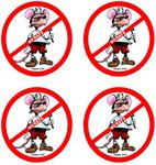 4 Set - Funny No Rats Hard Hat Stickers Union Decals for Hard Hat, Toolbox, Laptop