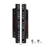 Sound Town 2-Pack 4U Steel Rack Rails, with Black Powder Coated Finish and Screws (ST-RR-04U)