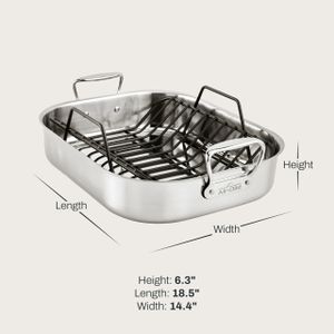 All-Clad 16-Inch Stainless Steel Roaster – Large Oven Roasting Pan