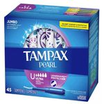 Tampax Pearl Tampons with Plastic Applicator ,Ultra 45 Count