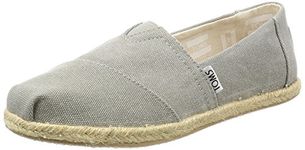 TOMS Women's Alpargata Espadrille Wedge Sandal, Grey Drizzle Grey Washed Canvas 020, 3 UK