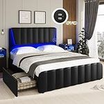AOGLLATI Queen Bed Frame with Headb