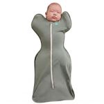 Love To Dream™ Swaddle UP™, Newborn 2.2–3.8 kg – Deep Olive | Snug Fit, Supports Healthy Sleep Routine | 1.0 Tog Ideal for Spring & Summer (20–24°C) | Machine Washable Cotton & Double Zip