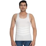 dermawear Men Breezeology Zenrik Everyday Shapewear Vest for Chest and Abdomen (B-321_White_Large)