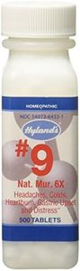 Relief of Headache, Constipation, Heartburn, and Bloating, Natural Remedy for Headaches, Water Retention, Indigestion, Colds, Heartburn, Gastric Upset, Hyland's #9 Natrum Muriaticum 6X, 500 Tablet