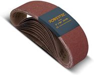 POWERTEC 110690 4 x 36 Inch Sanding Belts | 180 Grit Aluminum Oxide Belt Sander Sanding Belt | Sandpaper for Belt and Disc Sander – 10 Pack