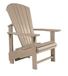 CR Plastic Generations Upright Adirondack Chair in Beige