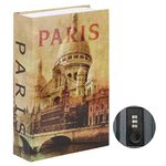 Parrency Diversion Book Safe with Combination Lock, Secrect Hidden Safe Lock Box Large, Medium, Paris, 9 1/2" x 6" x 1 1/3", SBH-M004